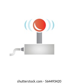 Classic Retro Video Game Joystick Color Gradient Vector