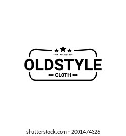 Classic retro vintage label badge logo design suitable for clothes, fabrics, t-shirts, jackets, hoodies and more