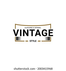 Classic retro vintage label badge logo design suitable for clothes, fabrics, t-shirts, jackets, hoodies and more