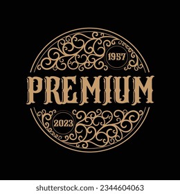 classic retro vintage logo design with unique ornaments that are perfect for your business logo