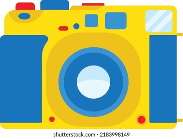 Classic Retro Vintage Old Analogue 35mm Film Digital Camera Icon Illustration Design