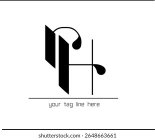 Classic RH Calligraphy Monogram – Intertwined R and H Letters