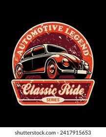 Classic Ride Series Vintage Vector Illustration