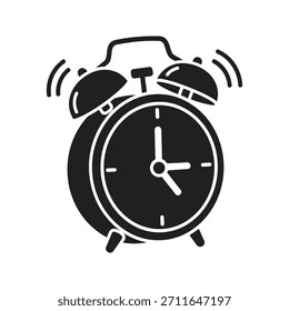 Una ilustración de reloj despertador que simboliza la cuenta atrás urgente para la medianoche para la celebración del Nuevo Año 2026 y el concepto de despertar a nuevas oportunidades.