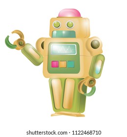 Classic Robot in vector illustration.