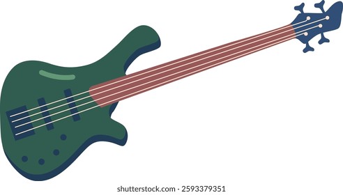 Classic rock electric guitar vector illustration