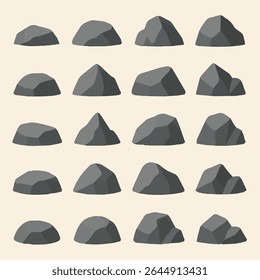 Classic Rock Shapes – Flat Shading Design