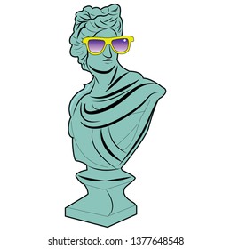 Classic Roman Bust Sun Glasses Stock Vector (Royalty Free) 1377648548 ...