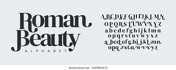Classic roman-inspired font with beautiful curves, suitable for fashion, editorial, and premium branding