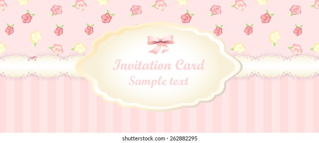 classic romantic invitation design. vector.