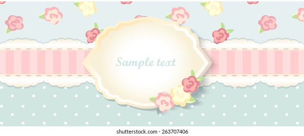 classic romantic invitation design. vector. yellow and blue