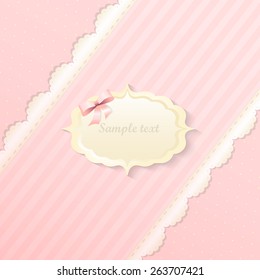 classic romantic invitation design. vector. yellow and pink