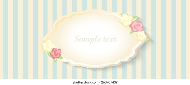 classic romantic invitation design. vector. yellow and blue