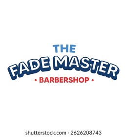 Classic Round Barbershop Logo - The Fade Master