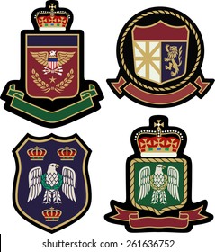 classic royal emblem badge shield