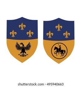 classic royal emblem badge shield vector illustration