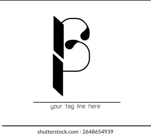 Classic RP Calligraphy Logo – Interlocked R and P Alphabet Monogram