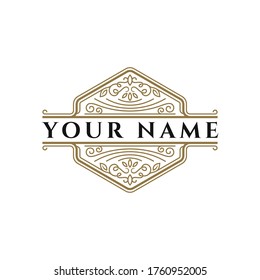 Classic Rustic Badge Ornament Logo Template