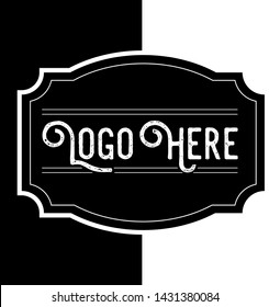 classic rustic logo on wood for company