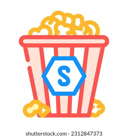 classic salt popcorn food color icon vector. classic salt popcorn food sign. isolated symbol illustration
