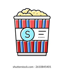 classic salt popcorn food color icon vector. classic salt popcorn food sign. isolated symbol illustration