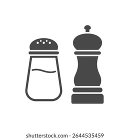 Classic Salt Shaker Pepper Grinder Icon Symbolizing Seasoning and Flavor Enhancement Culinary Art