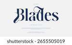 classic sans serif font with a unique style and fancy look. This typeface is perfect for an elegant luxury logo, book or movie title design, fashion brand, magazine, clothes.