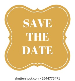 Clássico salvar o design de data com um fundo de ouro elegante e fonte serif branca, perfeito para anunciar celebrações de casamento e garantir que os convidados marcar seus calendários para a ocasião especial