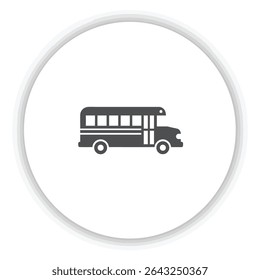 Classic School Bus Depicting Safe Transportation for Kindergarten Children Education