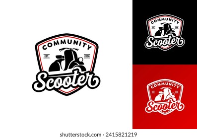 Classic Scooter Emblems, Badges Logo Inspiration