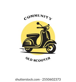 Classic Scooter Emblems, Badges Logo Inspiration