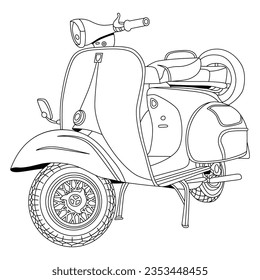 Classic Scooter illustration for your design asset