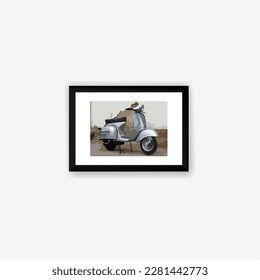 CLASSIC SCOOTER ILUSTRATION VECTOR ART 