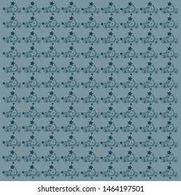 Classic scooter life style full print,doodle pattern - Vector