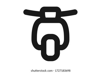 Classic scooter line icon. Moped linear style sign for mobile concept and web design. Scooter motorcycle outline vector icon. Symbol, logo illustration.