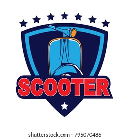 Classic scooter logo template