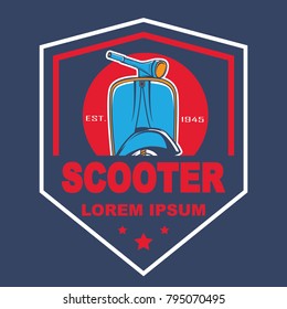 Classic scooter logo template