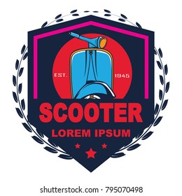 Classic scooter logo template