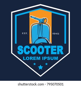 Classic scooter logo template
