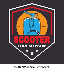 Classic scooter logo template