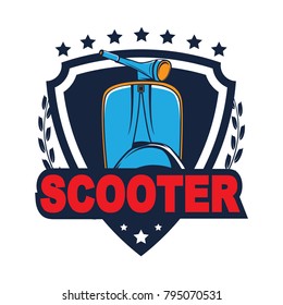 Classic scooter logo template