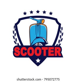 Classic scooter logo template