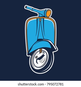 Plantilla de logotipo de scooter clásico