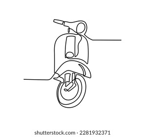 Klassische Scooter-Oneline-Endloslinie für einfache bearbeitbare Linien