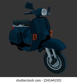 vector de scooter clásico para sus necesidades
