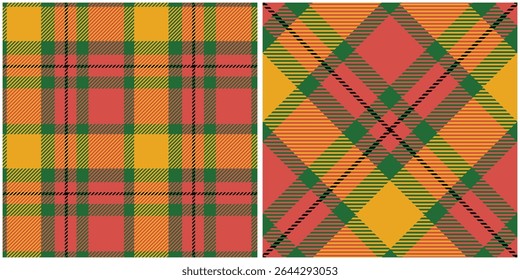 Clássico Escocês Tartan Design. Padrão de xadrez de verificação abstrato. Tecido Escocês Tradicional. Camisa Lumberjack Flannel Têxtil. Amostra De Bloco Padrão Incluída.