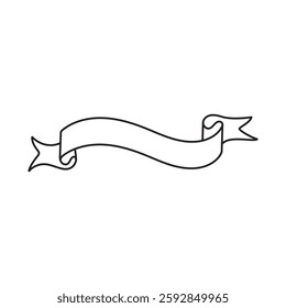 The classic scroll banner is a timeless element for logos, posters, and greeting cards. 