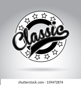 classic seal over gray background vector illustration 