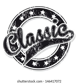 classic seal over white background vector illustration