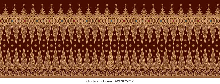 Classic Seamless Batik songket Pattern 